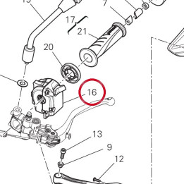 Commutateur gauche 65110271C — réf. 65110271C | Ducati Store
