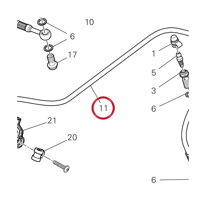 Tuyau embrayage 63211181C — réf. 63211181C | Ducati Store