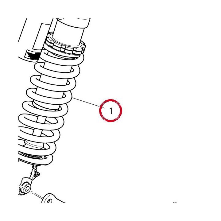 Amortisseur arrière — réf. 36522231A | Ducati Store