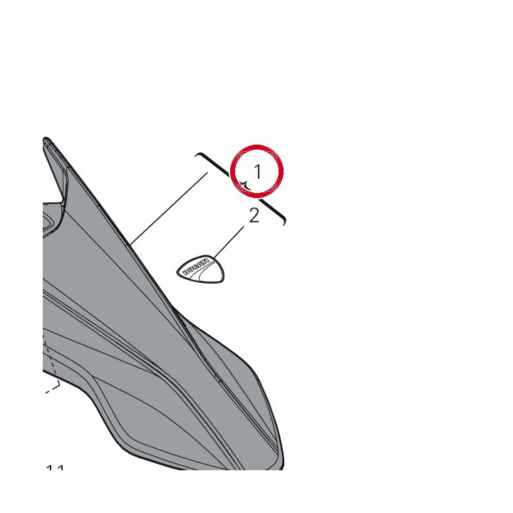 Garde-Boue avant 564P6871AF — réf. 564P6871AF | Ducati Store