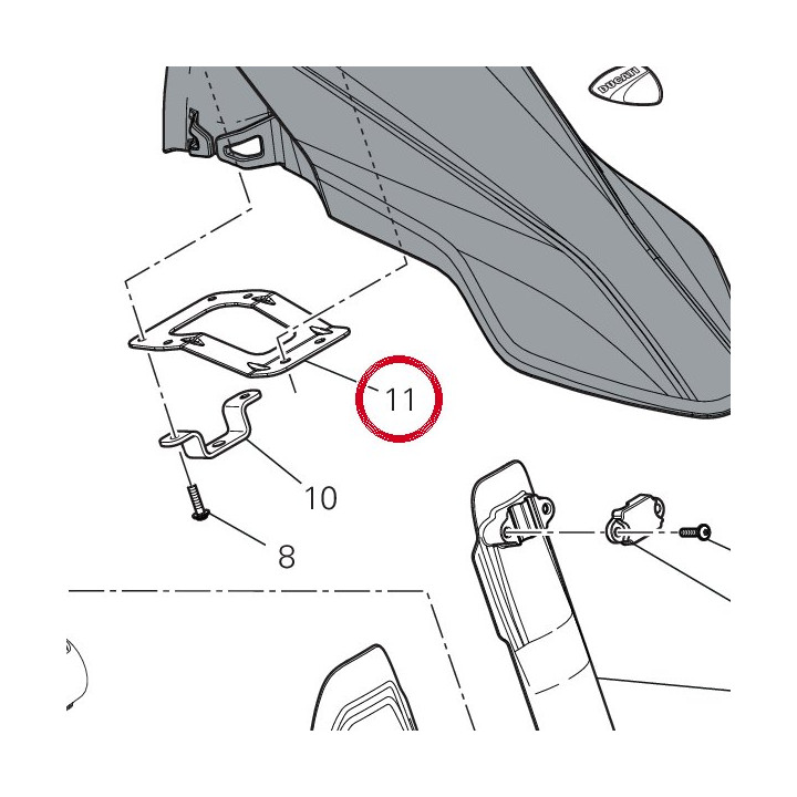 Equerre 8301N971AA — réf. 8301N971AA | Ducati Store