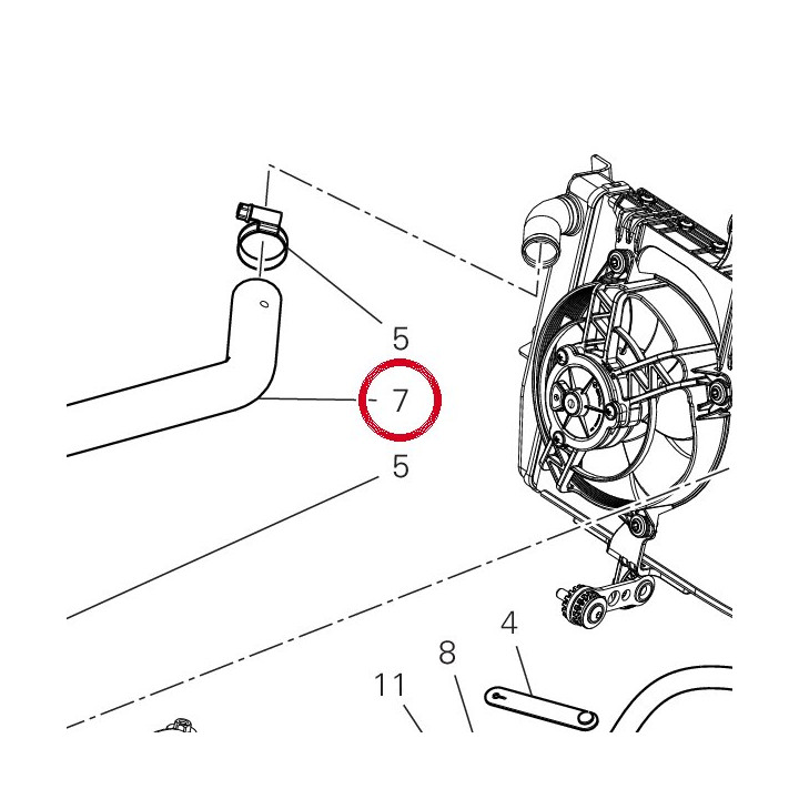 Tuyau de refoulement eau — réf. 80018451B | Ducati Store