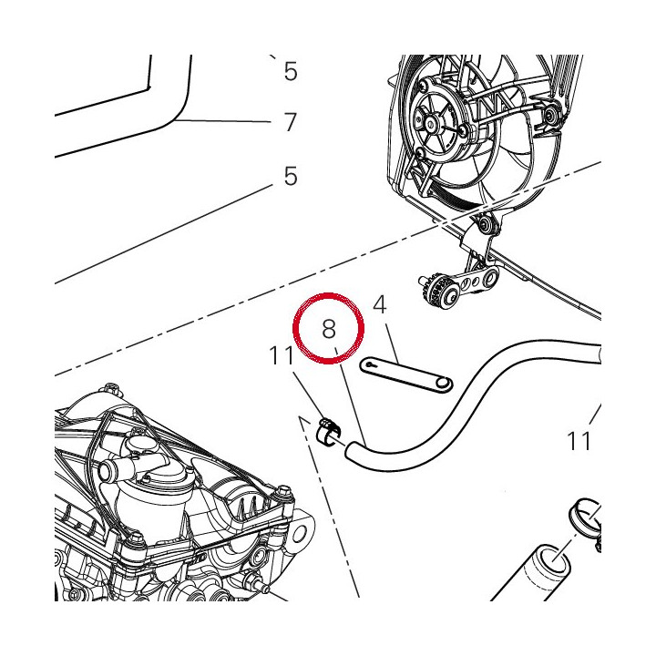 Tube D'Event 80018541A — réf. 80018541A | Ducati Store