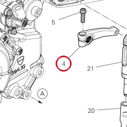 Gearchange lever V21D — réf. 45613682BA | Ducati Store