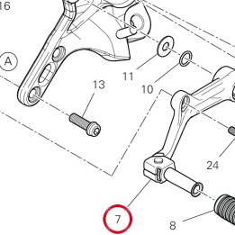 Gearchange control lever — réf. 45623672BA | Ducati Store