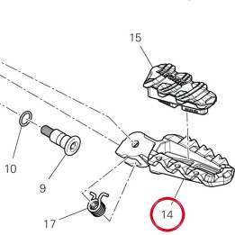 Repose-Pieds avant gauche — réf. 46411271BA | Ducati Store