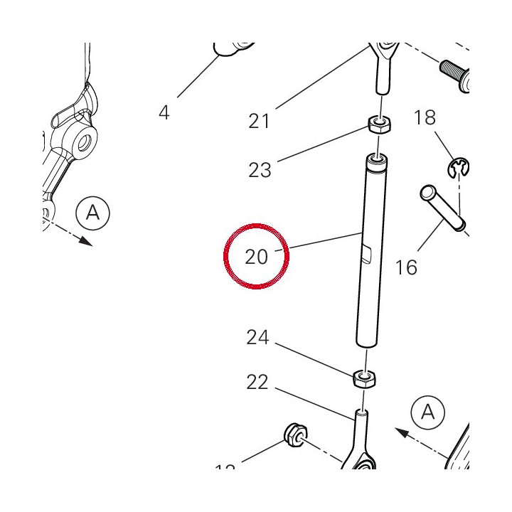 Asta rinvio cambio — réf. 11713921AA | Ducati Store