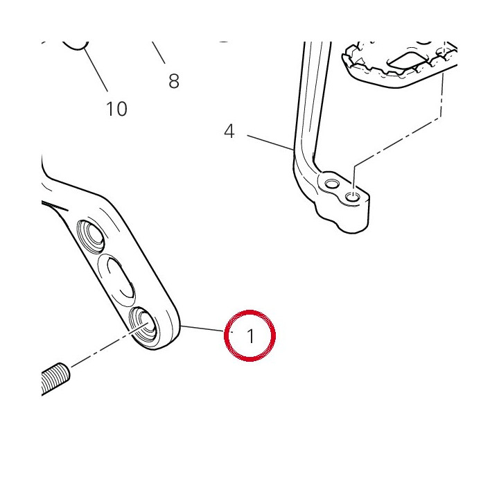 Plaque Porte-Repose-Pied — réf. 82414501AA | Ducati Store