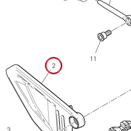 Pare-Talon droit 4601P191A — réf. 4601P191A | Ducati Store