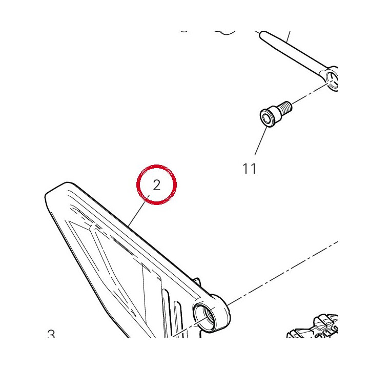 Pare-Talon droit 4601P191A — réf. 4601P191A | Ducati Store