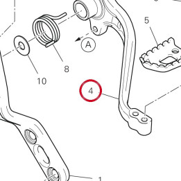 Ensemble levier frein — réf. 45721281BA | Ducati Store