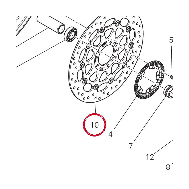 Disque frein avant 49241882A — réf. 49241882A | Ducati Store