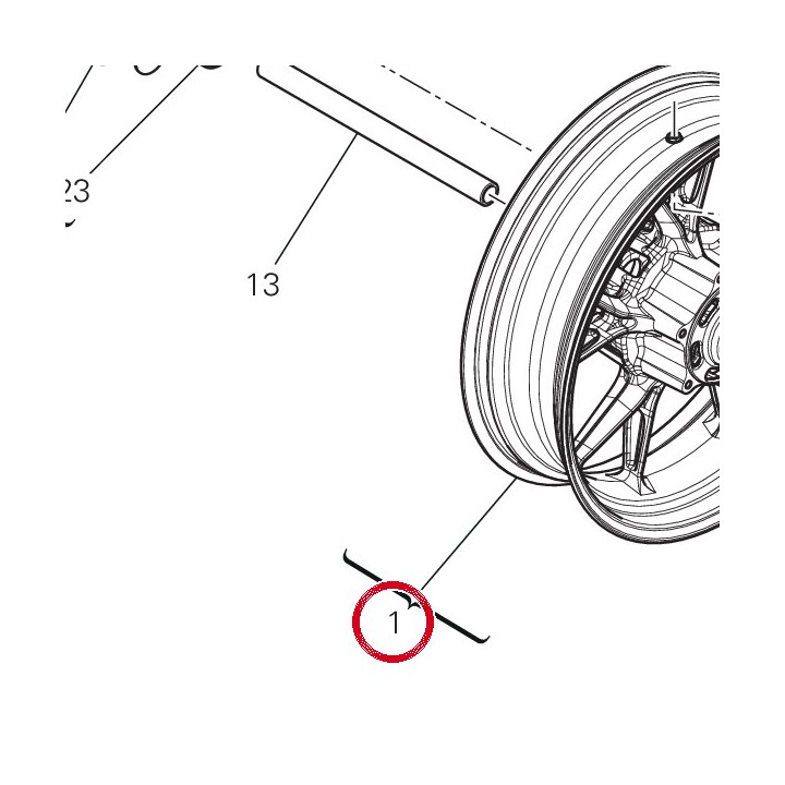Jante arrière 50222482AB — réf. 50222482AB | Ducati Store