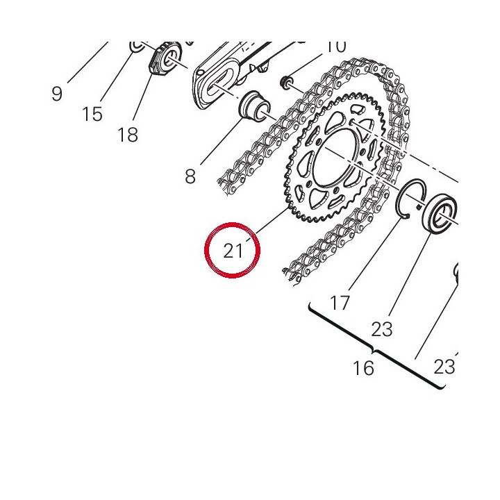 Couronne D42 49417051AA — réf. 49417051AA | Ducati Store