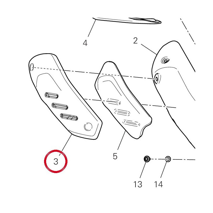 Pare-Chaleur plastique — réf. 4601N942B | Ducati Store