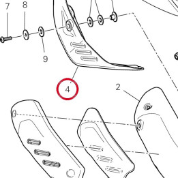 Pare-Chaleur arrière — réf. 4601P321A | Ducati Store