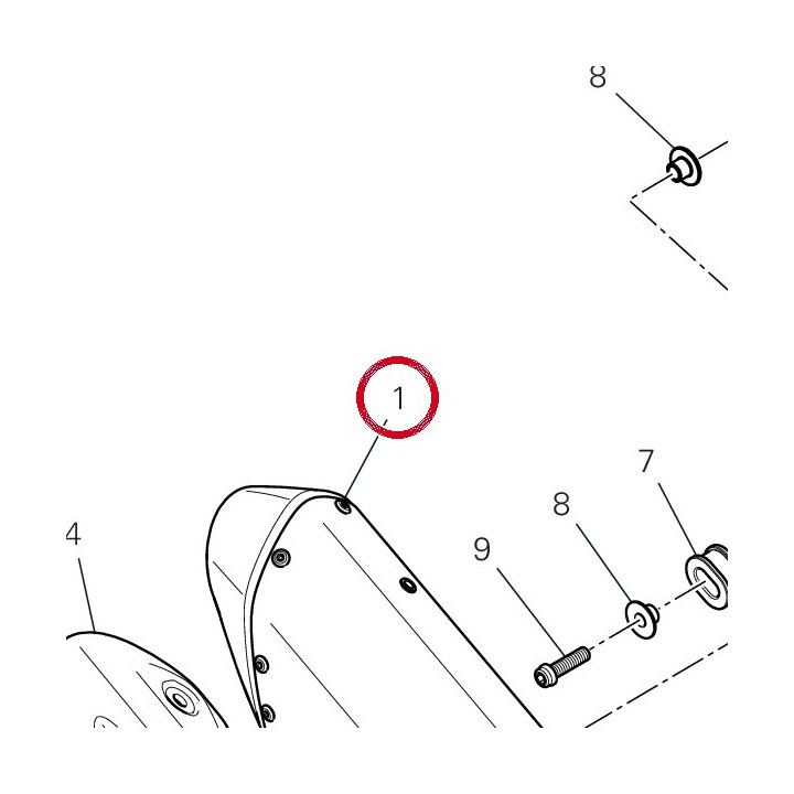 Silencieux droit 57325843A — réf. 57325843A | Ducati Store