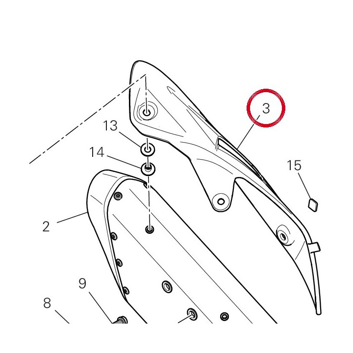 Pare-Chaleur gauche — réf. 4601R231B | Ducati Store
