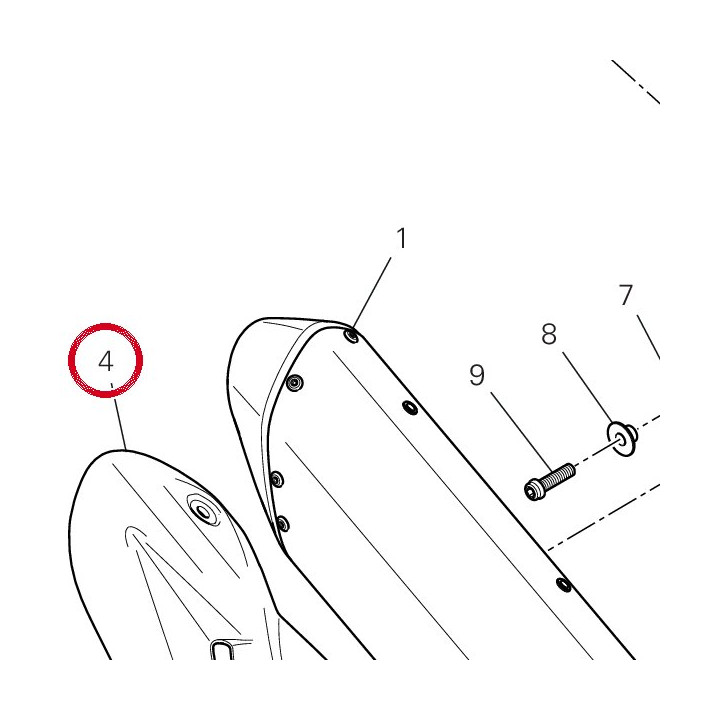 Pare-Chaleur droit 4601R241B — réf. 4601R241B | Ducati Store