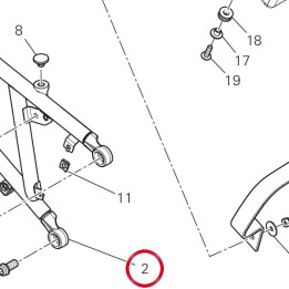 Cadre arrière droit — réf. 47018961GA | Ducati Store