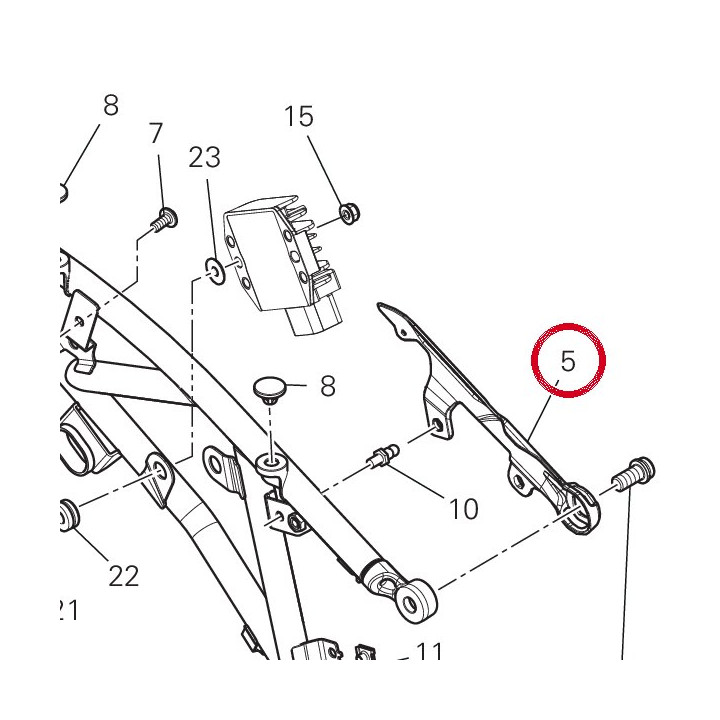 Couvercle gauche 4601R431A — réf. 4601R431A | Ducati Store