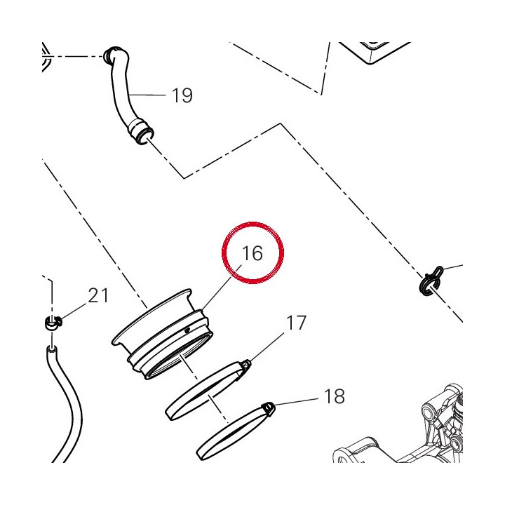 Canalisation aspiration — réf. 13510801A | Ducati Store