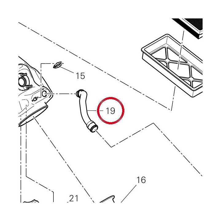 Tuyau Blow-By 87614193A — réf. 87614193A | Ducati Store