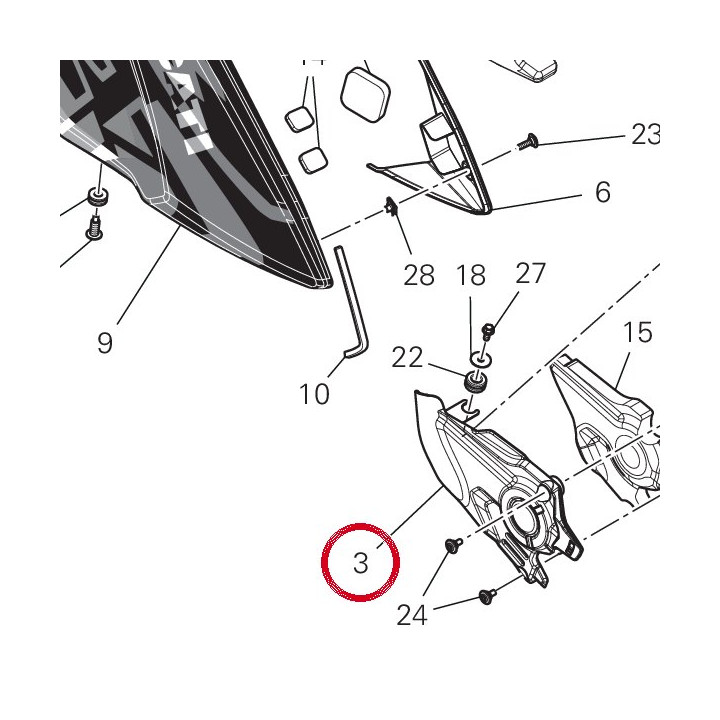 Couvercle droit culasse — réf. 4601P031A | Ducati Store