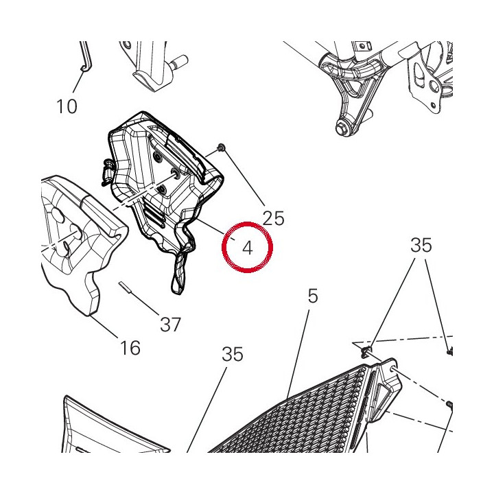 Couvercle gauche culasse — réf. 4601P043A | Ducati Store