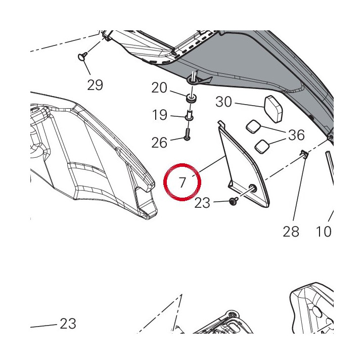Appendice gauche 4801D571B — réf. 4801D571B | Ducati Store