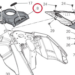 Cache réservoir centrale — réf. 4801D583A | Ducati Store