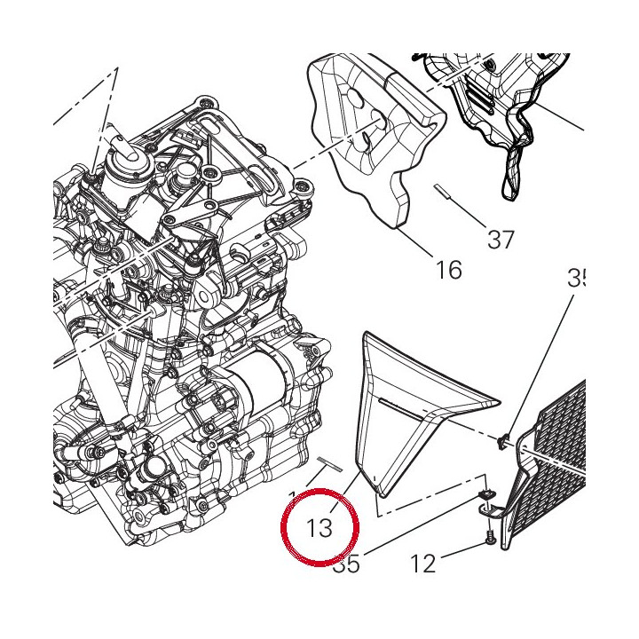 Panneau lateral droit — réf. 48217171A | Ducati Store