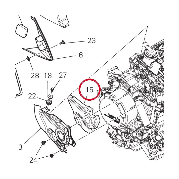 Panneau insonorisant droit — réf. 48613102A | Ducati Store