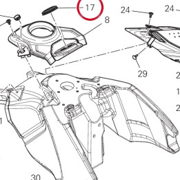 Ignition lock cover V21D — réf. 67210671A | Ducati Store