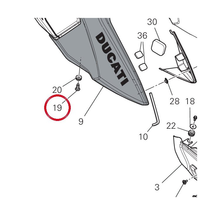 Entretoise 71616471AA — réf. 71616471AA | Ducati Store