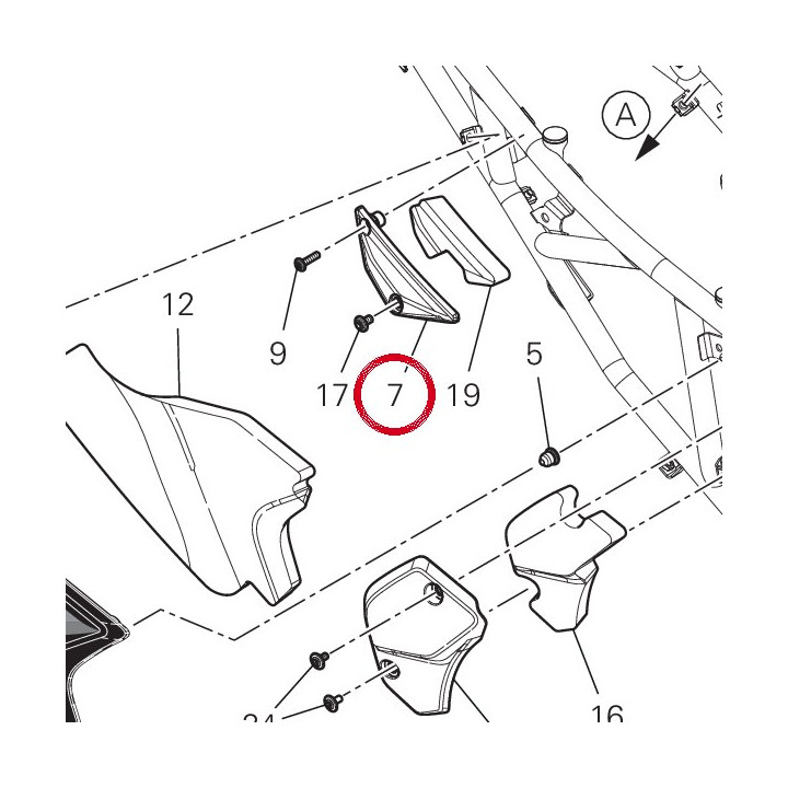 Fermeture Sous-Cadre droite — réf. 48217261A | Ducati Store
