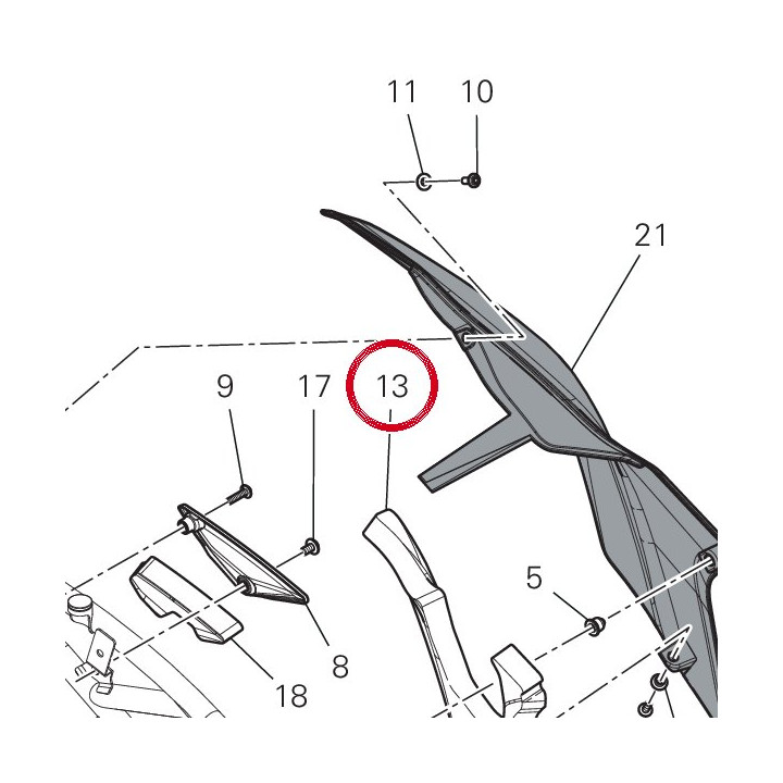 Panneau insonorisant — réf. 48613172A | Ducati Store