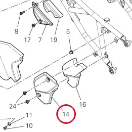 Fermeture cadre droite — réf. 48217241B | Ducati Store