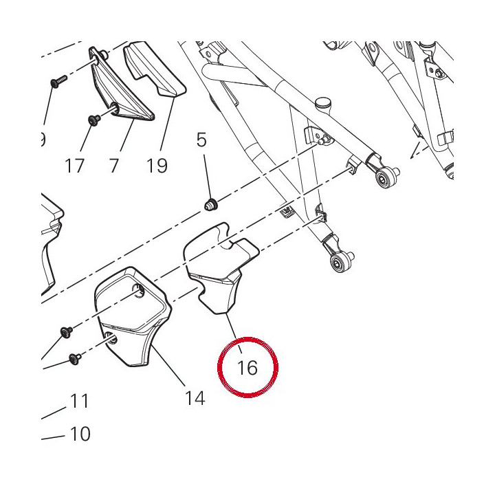 Panneau insonorisant avant — réf. 48613152A | Ducati Store