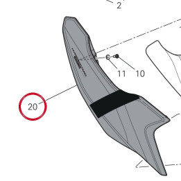 Panneau lateral droit — réf. 482P7121AF | Ducati Store