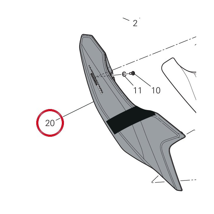 Panneau lateral droit — réf. 482P7121AF | Ducati Store