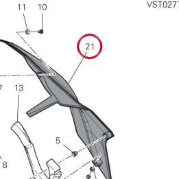 Panneau lateral gauche — réf. 482P7131AF | Ducati Store