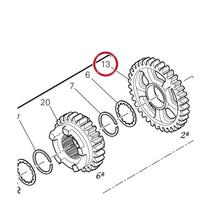 Engrenage entraine 2Me — réf. 17216351B | Ducati Store
