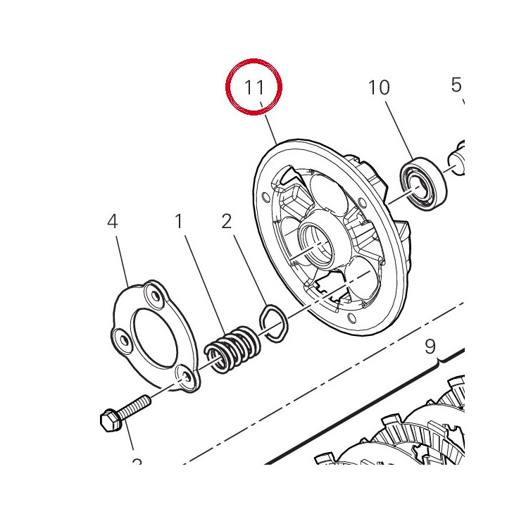 Pousse-Disque embrayage — réf. 19611151A | Ducati Store