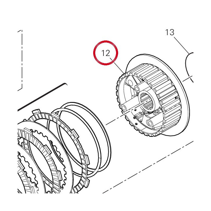 Moyeu Porte-Disque — réf. 19611141A | Ducati Store