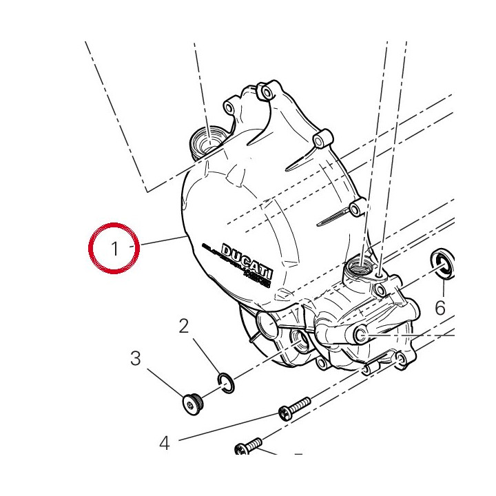 Couvercle embrayage — réf. 24314331B7 | Ducati Store