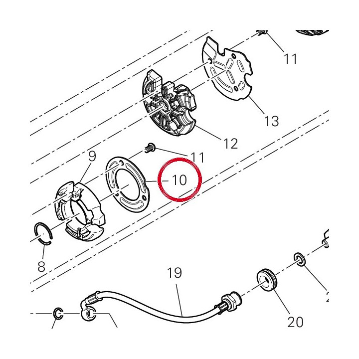 Tole insonorisant pignon — réf. 8271H891A | Ducati Store