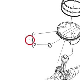 Piston complet 12222071G — réf. 12222071G | Ducati Store