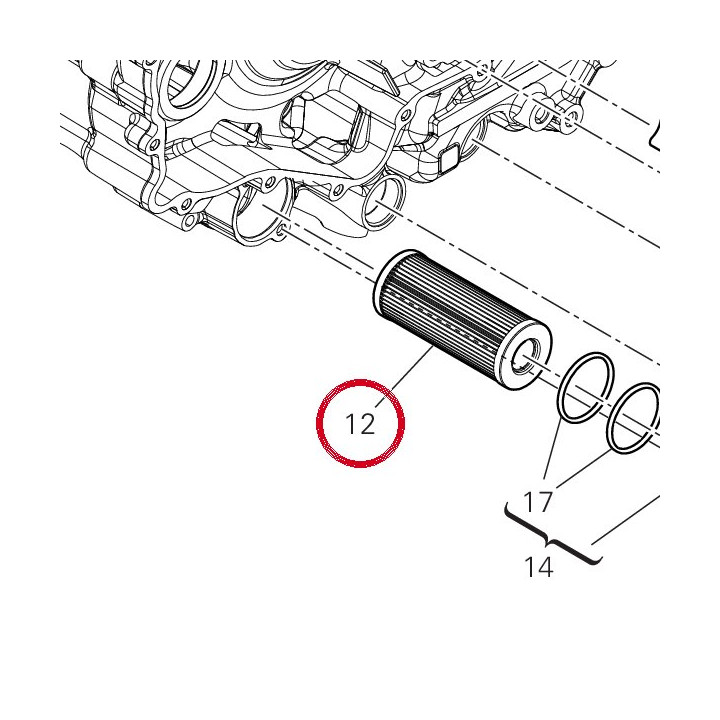 Filtre à huile 44440421B — réf. 44440421B | Ducati Store