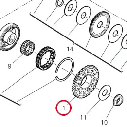 Engrenage entra╫ne — réf. 17310461A | Ducati Store